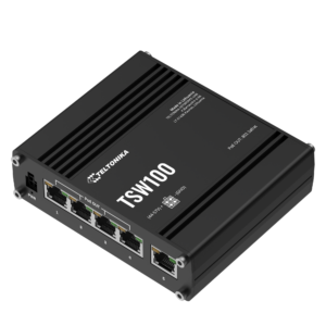 Teltonika TSW100 – Switch industriale PoE+ non gestito 5 porte Gigabit