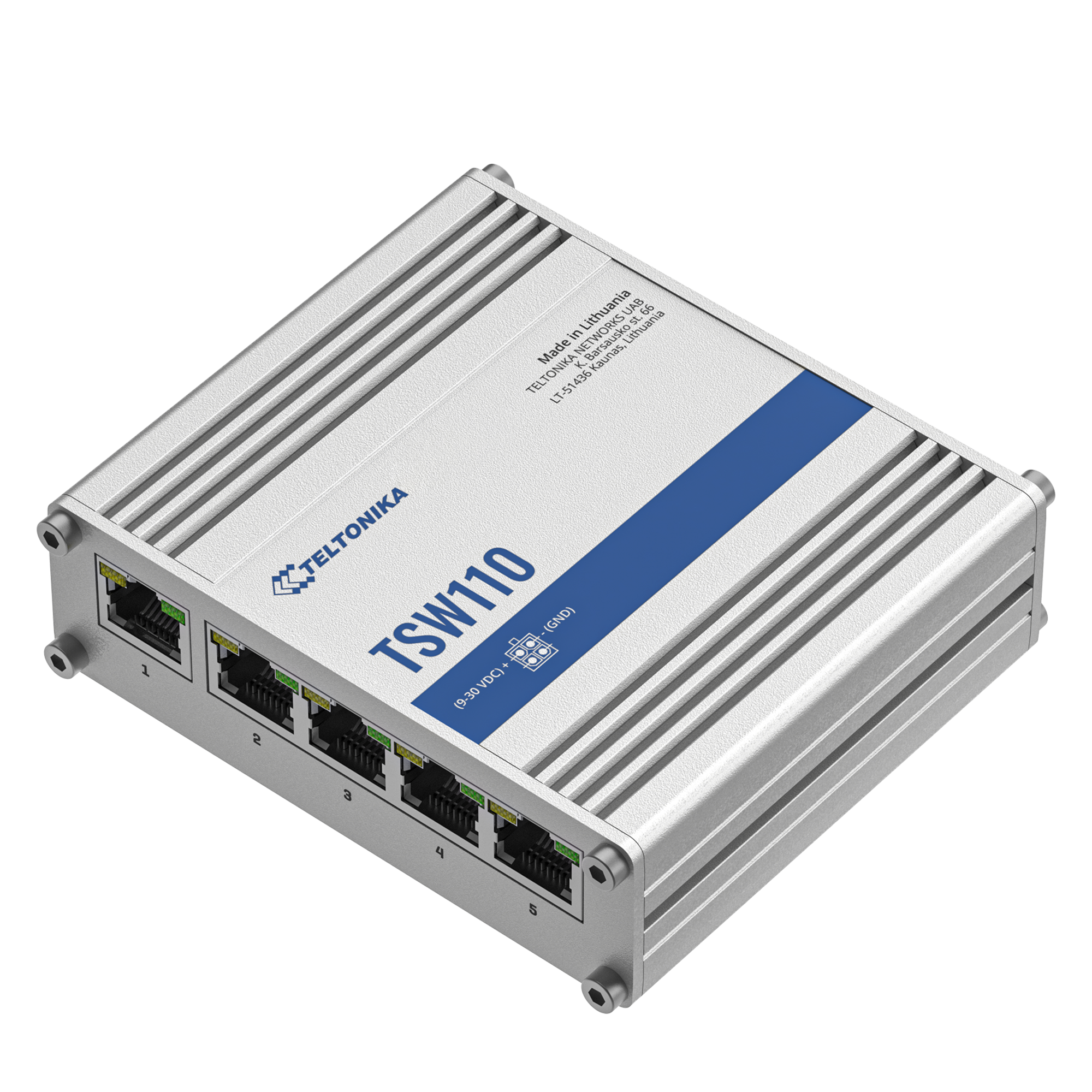 Teltonika TSW110 – Switch industriale non gestito 5 porte Gigabit
