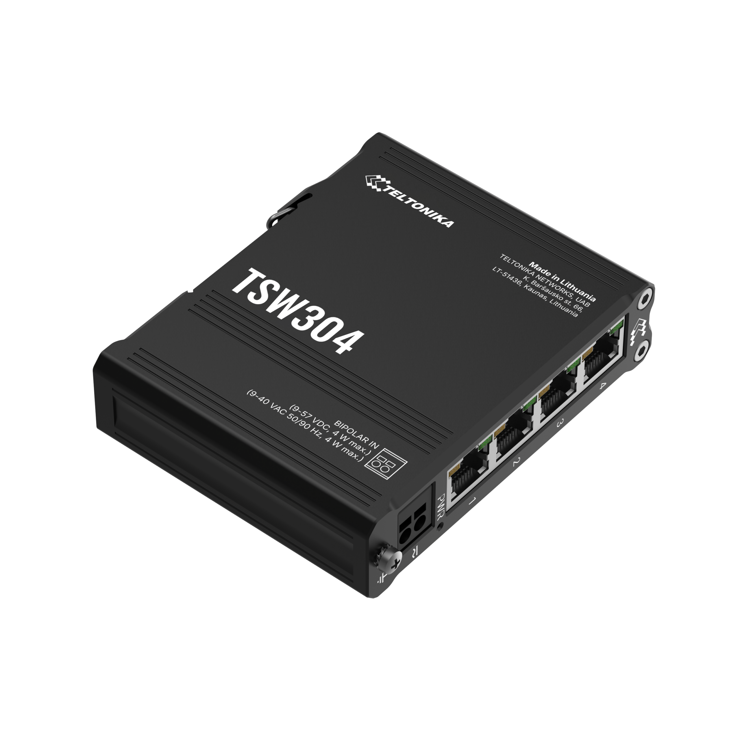 Teltonika TSW304 – Switch PoE compatto 4 porte Gigabit